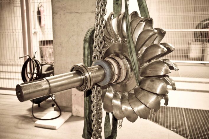 eine alte Turbine