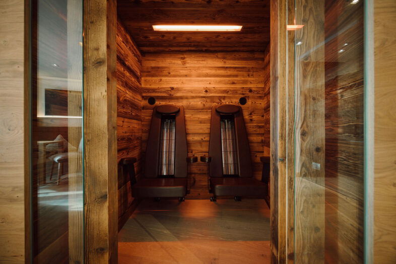 Infrarot Kabine direkt im Zimmer im Alpina Alpendorf